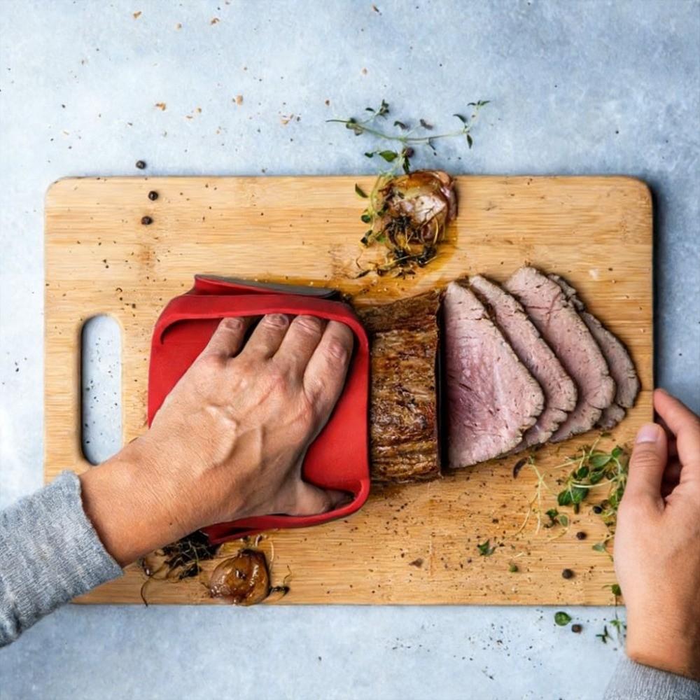 Heat Resistant Silicone Insulation Gloves Non-slip Baking Oven Mitts Kitchen Hand Clamps  Cooking