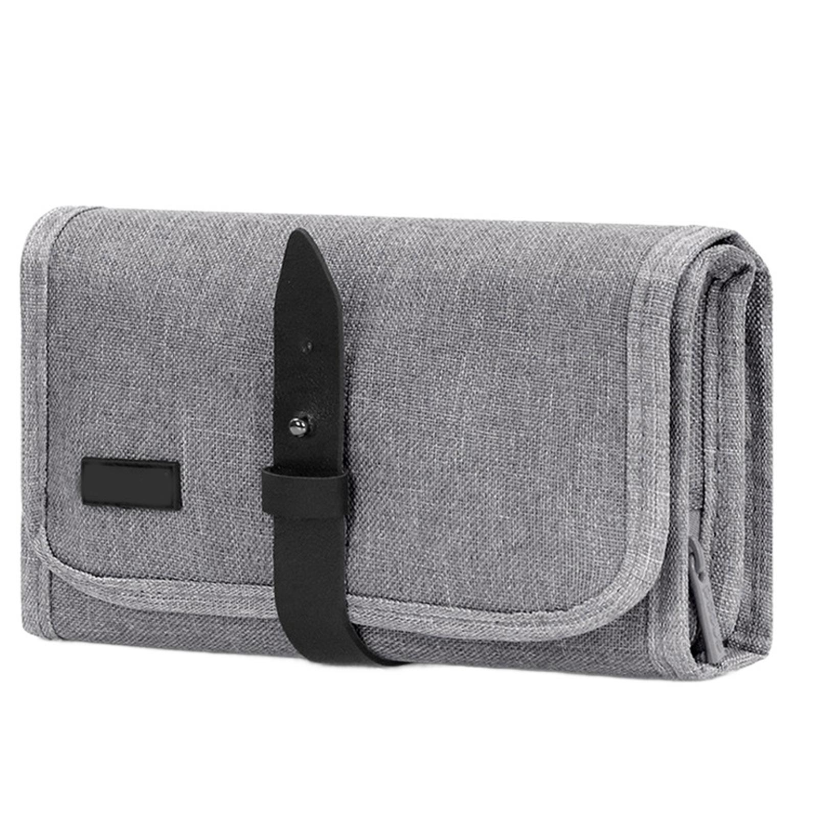 

Практичный цифровой органайзер для хранения, для наведения порядка дома и в офисе, большой вместимости, органайзеры для шнуров, ткань Оксфорд серый