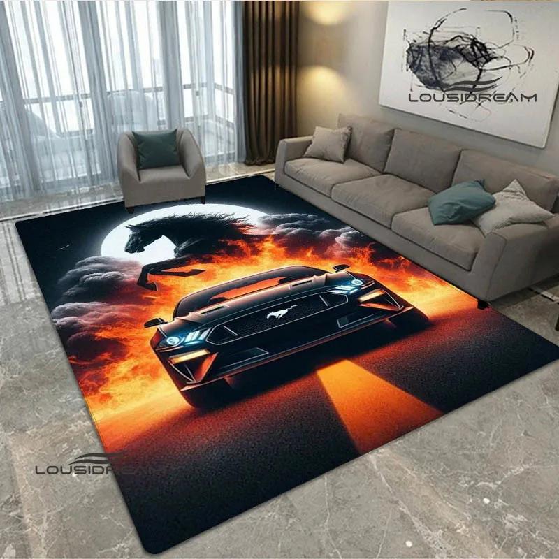 3D M-Mustang car logo printed carpet kitchen mats Non -slip carpet outdoor carpets area rug bedroom decor birthday gift
