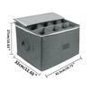 Foldable Wine Glass Organizer With Compartments and Handle Crystal Champagne Holder Stackable Hard Shell Storage Case