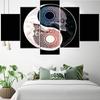 5 Pieces Wall Art Canvas Painting Skull Couple Abstract Poster Modern Living Room Modular Pictures Home Decoration Dropshipping