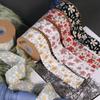 Beautiful Floral Pattern Ribbon Roll Butterfly Clip Hairpin Raw Materials Diy Gift Wrap Ribbon Headdress Accessories