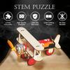 6 In 1 Wood Car Building Kits with Helicopter Tank STEM Kits DIY 3D Wooden Puzzles Craft Projects Science Set for Kids Boys