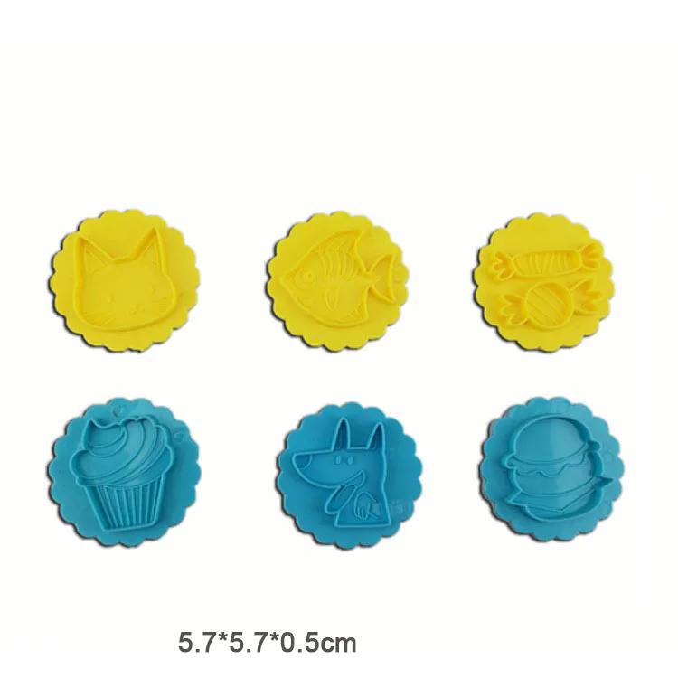 Dough Play Tools for Kids Dough Accessories Molds Dinosaur Fruit Roller Cutter Scissor Playdough Clay Mold Children DIY Toys