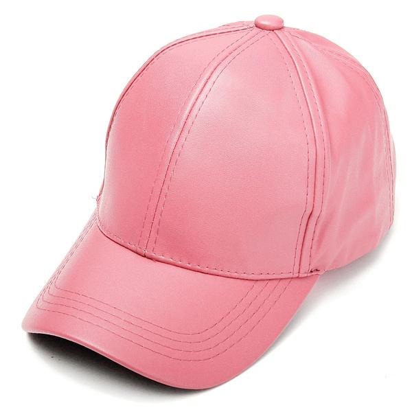 Premium Quality Unisex Women Soft Faux Leather Baseball Cap For Biker Outdoor Use