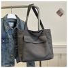Large Capacity Open Girly Fashion Single Shoulder Shopping Bag Women's Commuter Linen Handbag