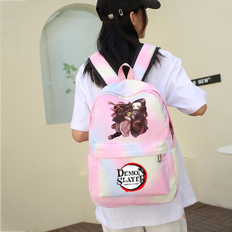 3ks/set Anime Demon Slayer Batoh pro dívky Chlapci Back To School Bag with Lunch Bag Student Bookbag Muži Ženy Cestovní taška Mochil
