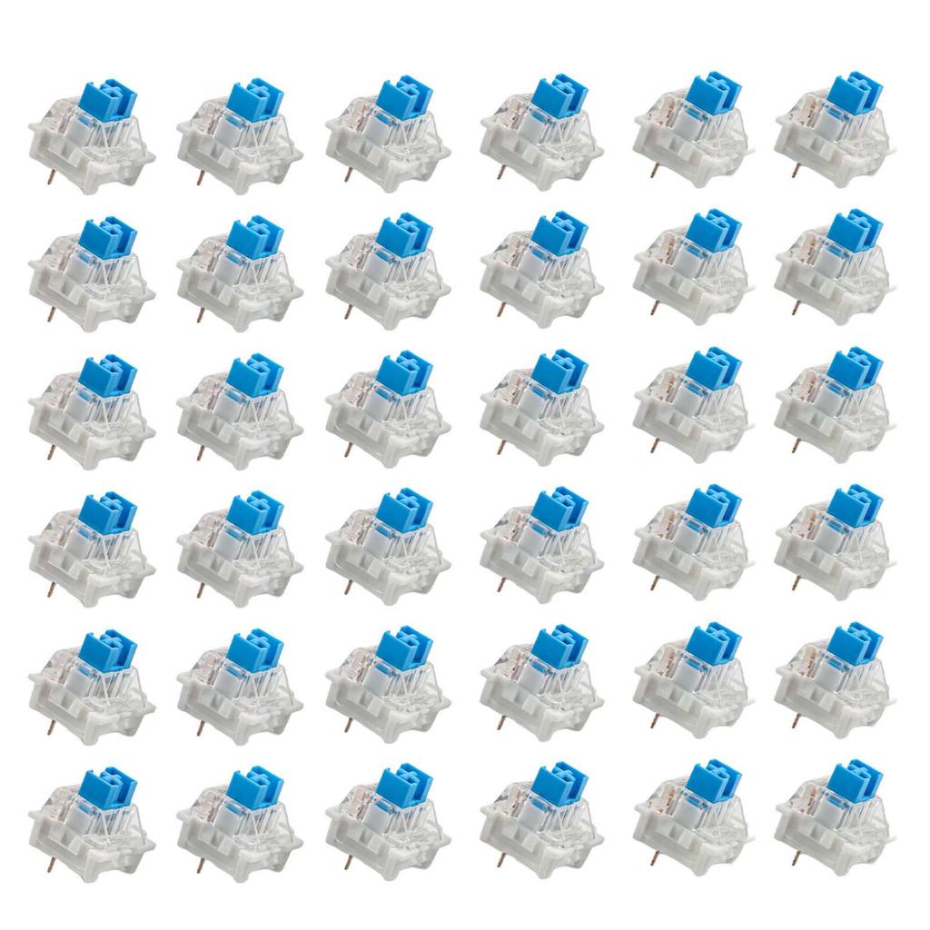 36PCS Tactile Clicky Keyboard Switches 3pin Compatible with Standard Boards