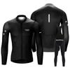 Mens Cycling Long Sleeve Jersey With Quick-Dry Milk Silk Fabric Dual-Arrow Gel Pad Mountain Road Bikes