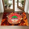 Southampton Football Design Crystal Velvet Rug Soft Decorative Mat for Bedroom Entrance