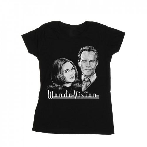 Marvel Womens/Ladies WandaVision Mono Stars Cotton T-Shirt