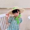 Children's Parent-child Straw Hat Raffia Woven Straw Hat Women's Streamer Children's Dome Hand-woven Sun Hat Beach Hat