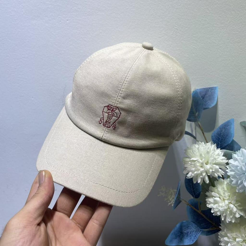 New Trendy Brand Baseball Hat Fashionable Retro Versatile Linen Fabric Breathable Sunshade Sun Protection Cap Men's and Women's Models
