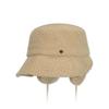 ULUK Circle-Decorated Wool Corduroy Earmuffs Bonnet Hat_Beige