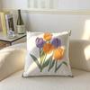 1PC Plant Flower Pattern Polyester Cushion Cover, Pillow Cover, Room Decor, Bedroom Decor, Sofa Decor, Collectible Buildings Accessories