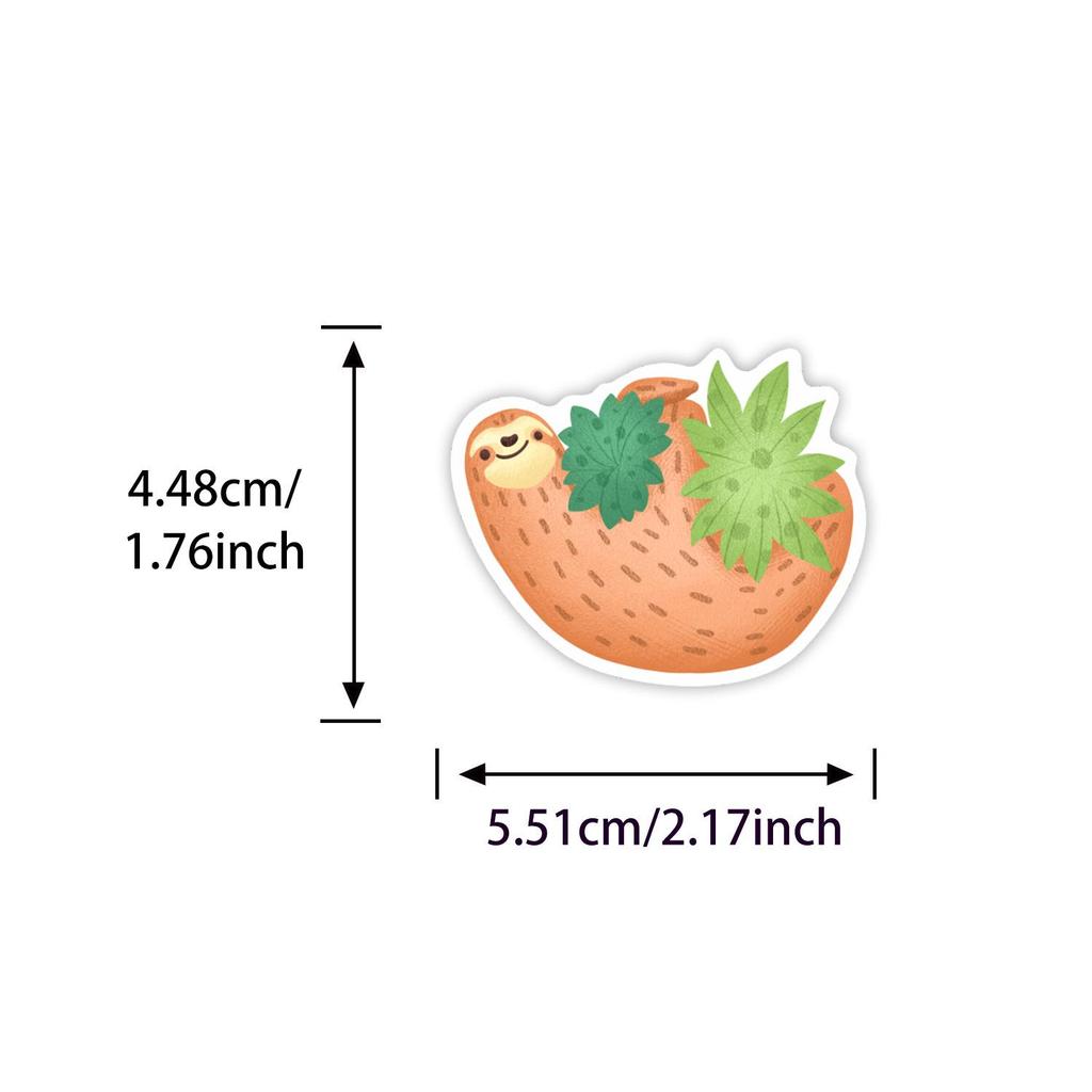 50 Cute Cartoon Food Stickers for Journals, Notebooks, Suitcases, and DIY Decoration