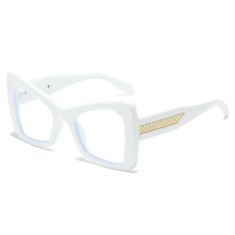 New Blue Light Protection Cat Eye Women Glasses Two Color Stitching Design Prevent Mobile Computer Radiation Men Casual Glasses