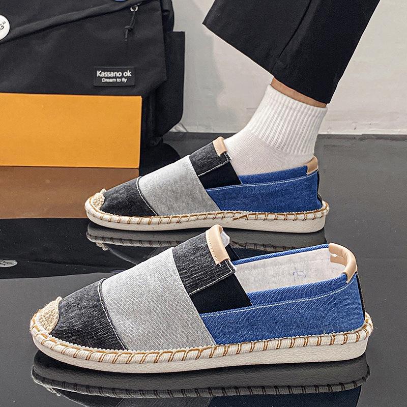 Cloth Shoes Men's New Summer Breathable Lazy Casual Shoes Men's Flat Fisherman Shoes Men's