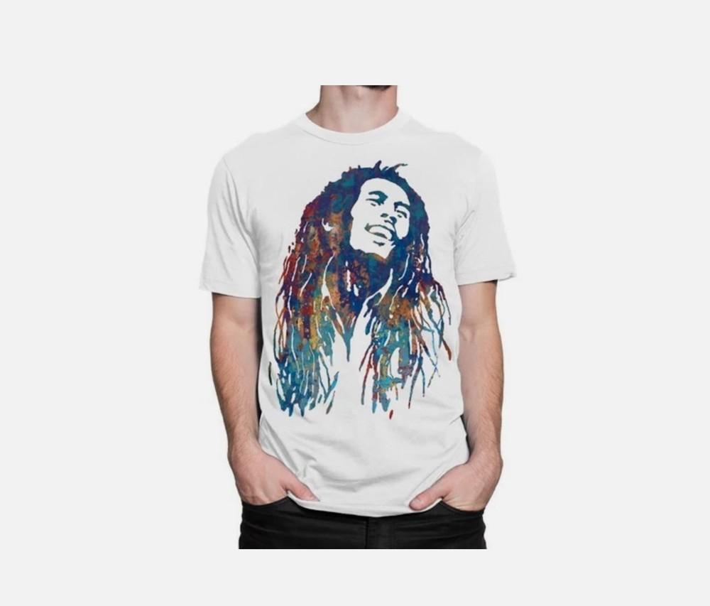 Bob Marley Cotton White Short Sleeve Tshirt Unisex T-Shirt XXXL