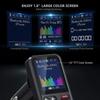 LANGJING 1.8 Inch Wireless Car Bluetooth FM Transmitter Aux Supports QC3.0 Charging Treble and Bass Sound Music Player
