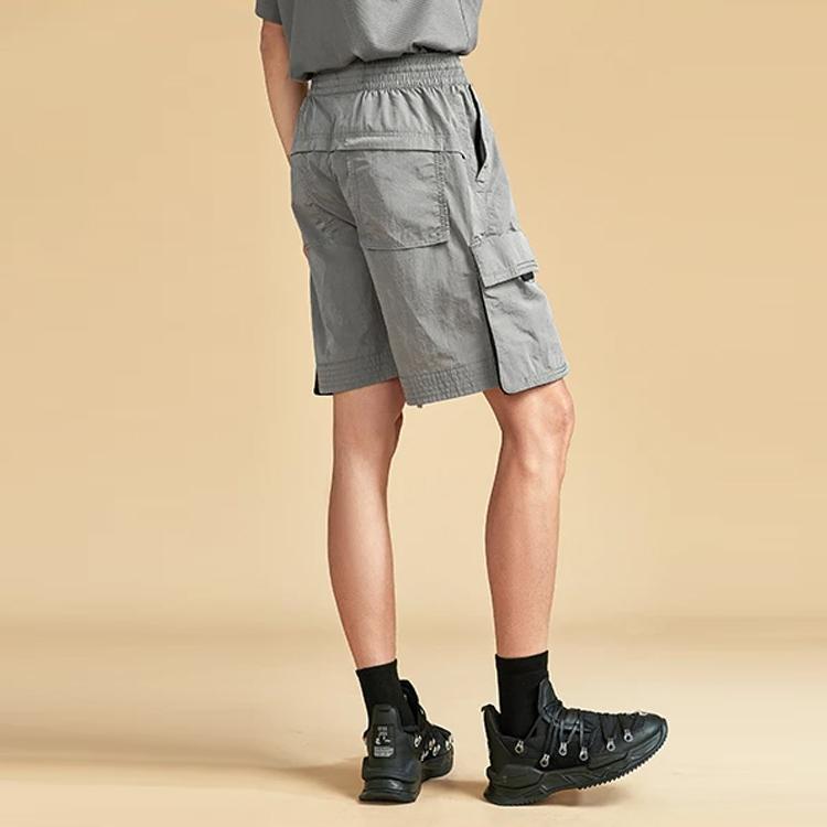 Li Ning X Jackie Chan Collaboration Kung Fu Series Patchwork Loose Sports Shorts Men Shorts Iron-Grey AKSR221-3