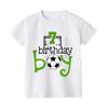 29Y Football Birthday Print Kids White Short Sleeve Tshirt Summer Casual Comfortable Tops Crew Neck Cotton Children Tees
