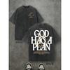 Retro Doppelseitiges Bedrucktes T-Shirt, 'GOTT HAT EINEN PLAN' Buchstaben Grafik T-Shirt,