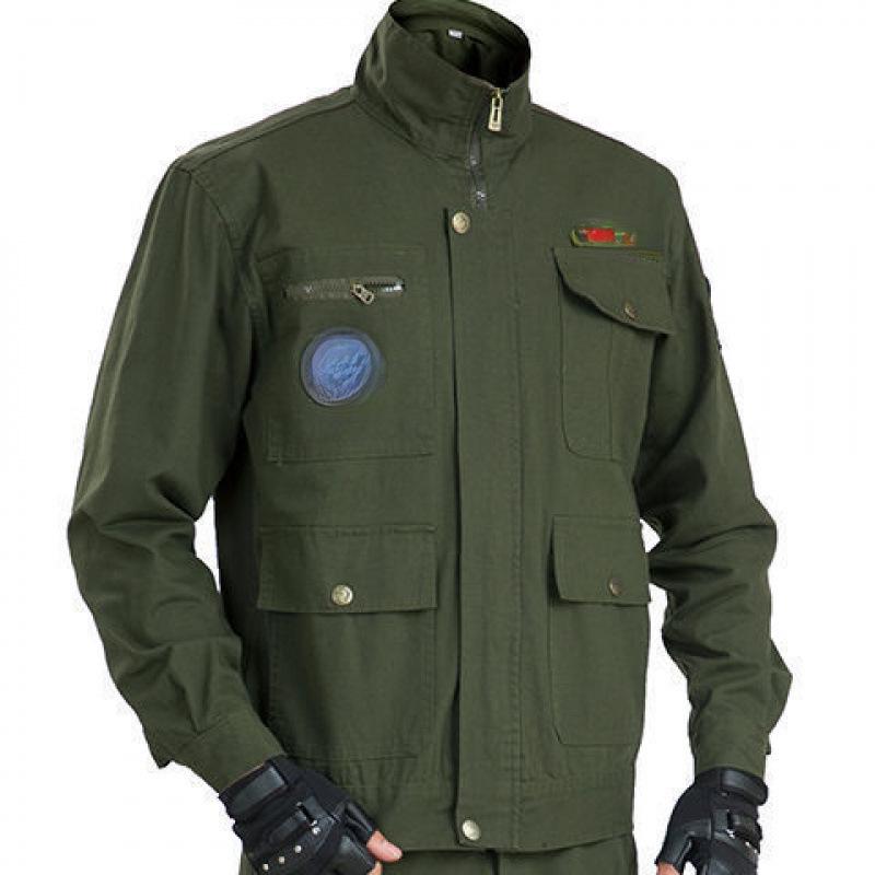 Men's Autumn Cotton Welder Anti-Scald Workwear Set - Wear-Resistant Labor Protection Suit/Pants