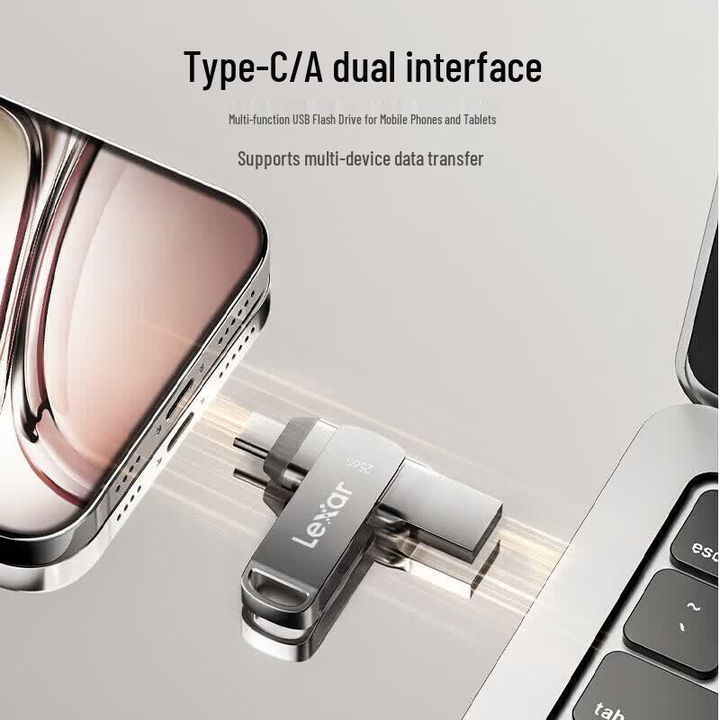 Lexar D40T Dual-Interface USB 3.2 Type-C Flash Drive