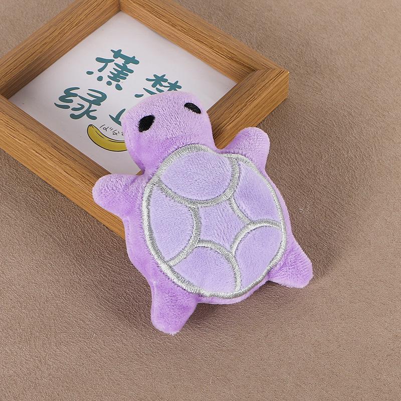 Cute Turtle Charm Squeaky Plush Toy & Earphone Pouch