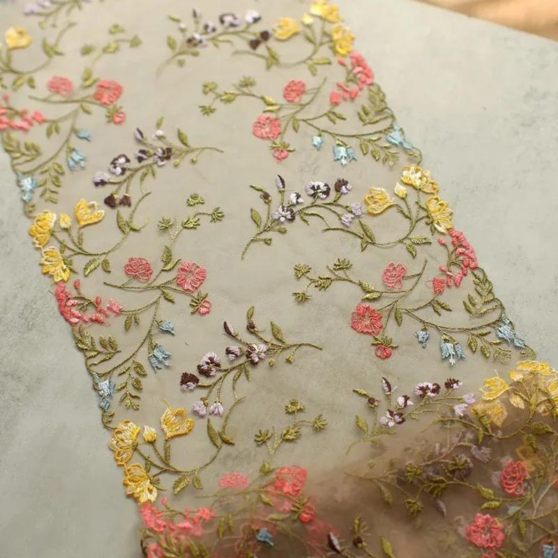 1/3 de yard de fil de polyester pressé pour fond de dentelle, idéal pour la broderie florale à faire soi-même, accessoires en dentelle, rideaux, coussins de canapé et décoration.