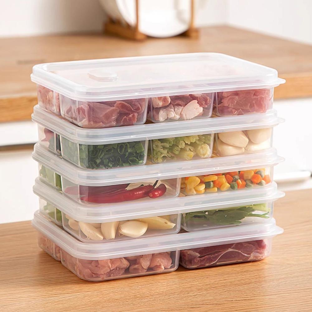 1/2 Stück Kühlschrankfachbox Große Kapazität Aufbewahrungsbox Fleischfach Lebensmittel Unterverpackt Küchenwerkzeuge Neu