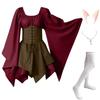 New Long-sleeved Women's Renaissance Medieval Dress