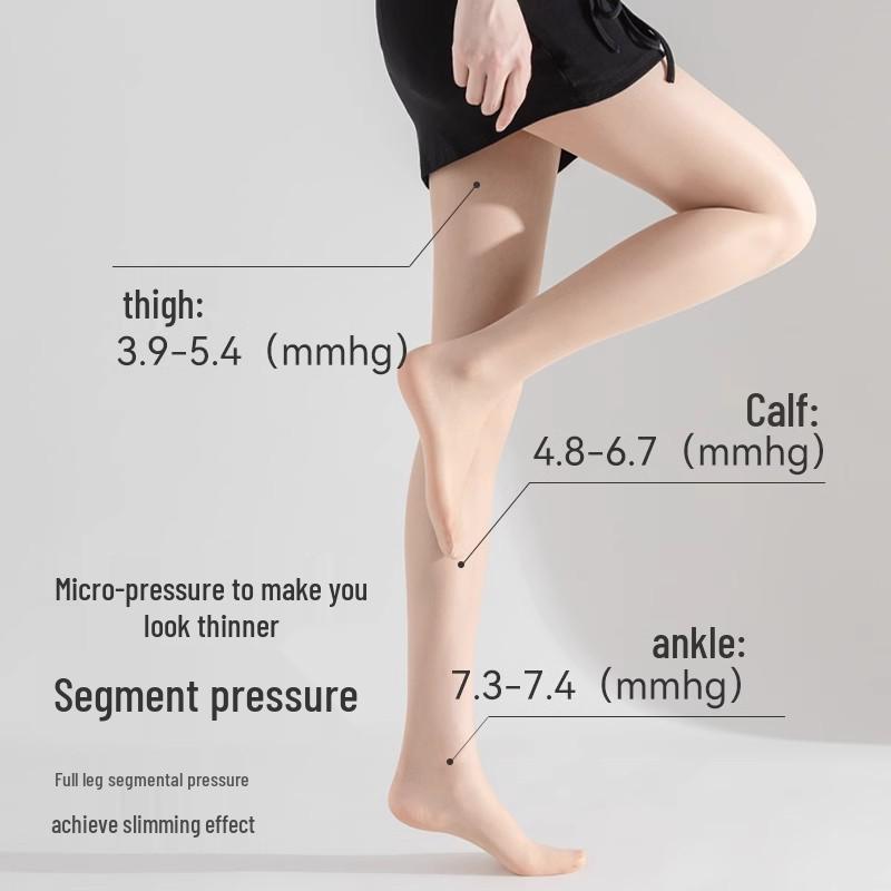 Women's Durable Anti-Snag Black Sheer Stockings - Summer Skin-Perfecting No-Slip Pineapple Design.