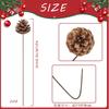 Artificial Pine Cone Dried Cotton Stem Set Fake Red Berries Cedar Branches for Christmas Flower