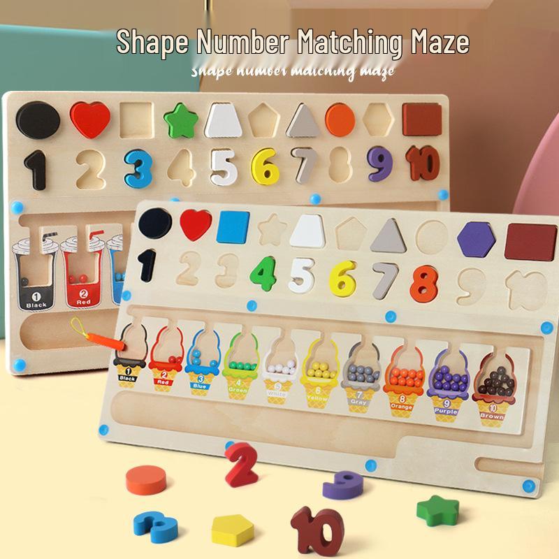 

Kids Magnetic Number & Shape Maze Board for Focus & Coordination Improvement