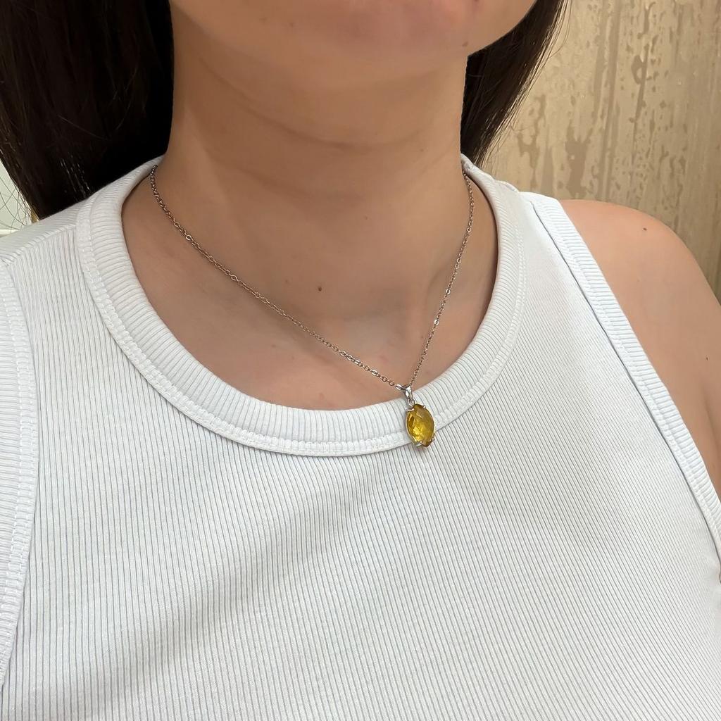 Silver Pendant with Citrine Nano 4.75ct (2170464)