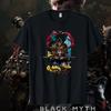 Black Myth Wukong Men's Cotton T-shirt Journey To The West Game Wukong Retro Graphic Tshirt Adventure Game Money King Tees