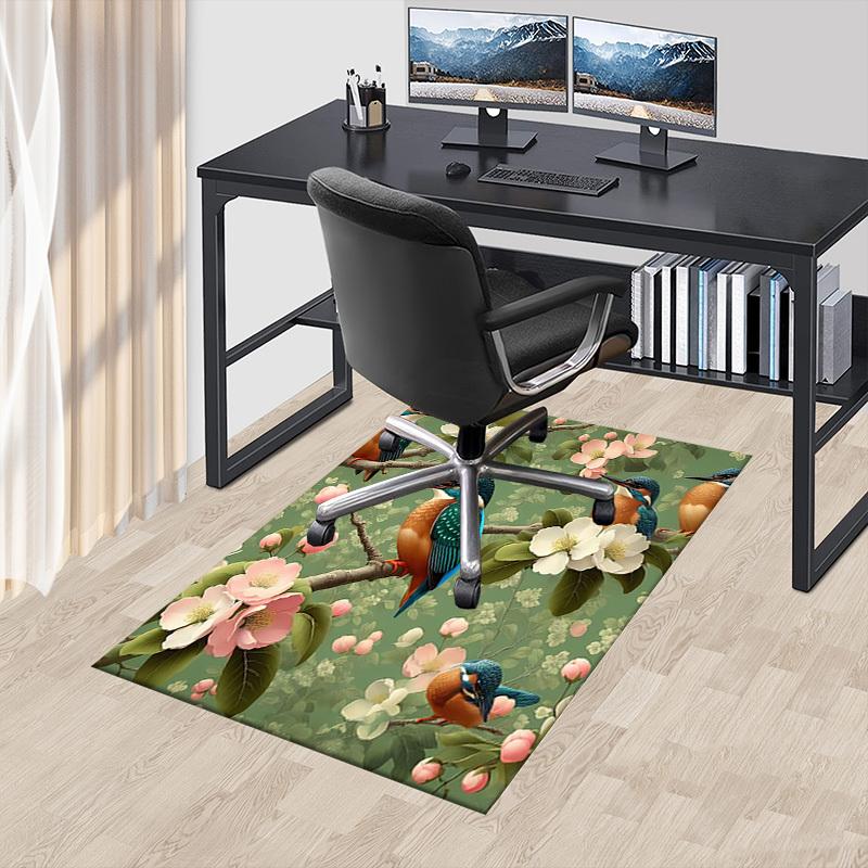 1 Stück Retro-Vogelmuster Extra groß Rutschfester Bodenteppich, Büro, Familie, Schlafzimmer, Großer Teppich Innenbereich Teppiche, Lebendige Farben-W205