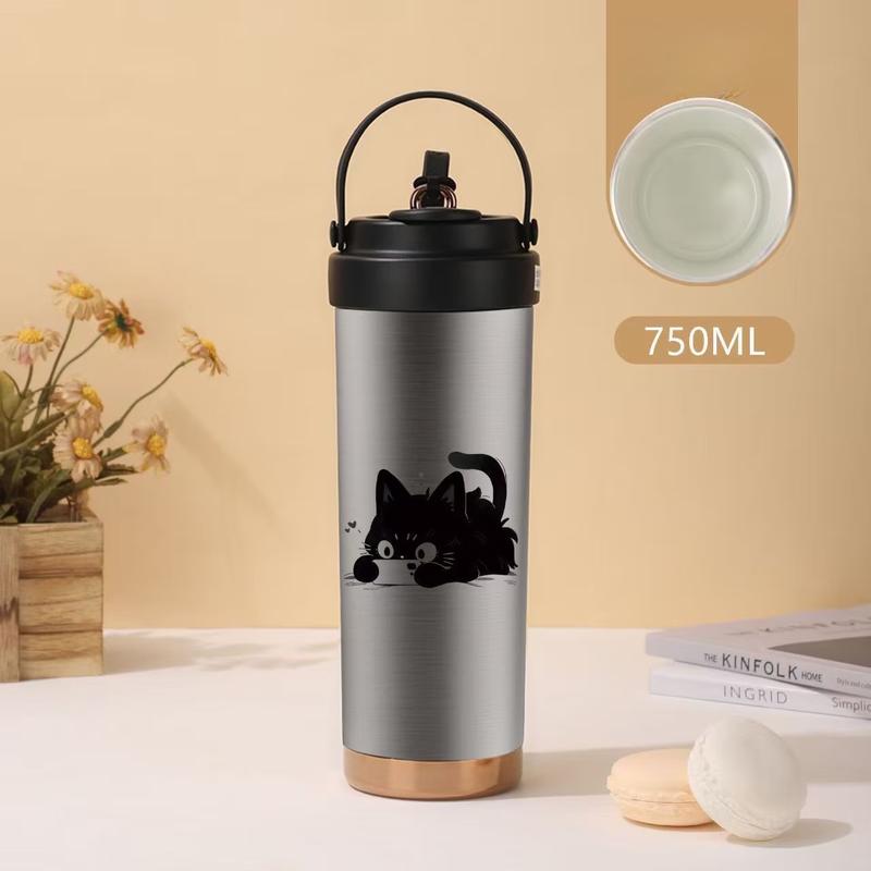 TLXT Portable Insulated Coffee Mug with Straw