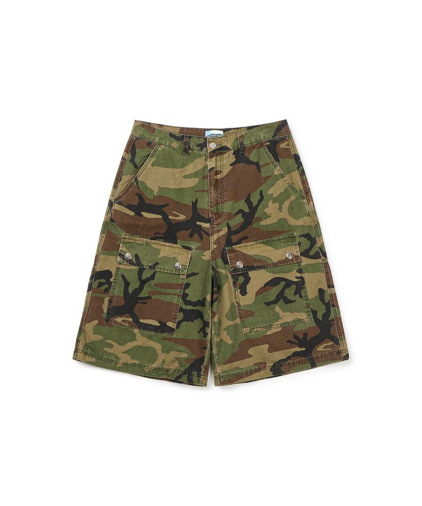 ESCONDIDO DETRÁS de Pantalones Cortos Bermuda con Bolsillo Grande (Camuflaje)
