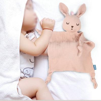 Soft Baby Cotton Gauze Blanket Rabbit Ears Cartoon Soothe Appease Towel Cute Doll Sensory Toy Comforter Saliva Scarf