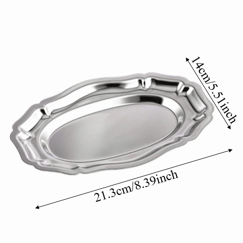 Stainless Steel Stainless Steel Storage Plate Irregular Shape Decorative Tray  Jewelry Storage
