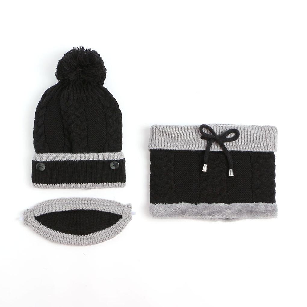 Winter Kaltwetterausrüstung: Nackenwärmer, Schal, Pelzmützen-Set, Fleece-Strick