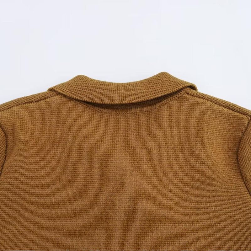 Kaslead New Women Clothes Western Style Short Skirt Hem Temperament Short Sleeve Knitted Outerwear 2142012