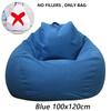 1/2Pcs Lazy Sofa Cover Solid Chair Covers Without Filler Large Bean Bag Cover Adults Couch Living Room Bedroom Tatami Lounger