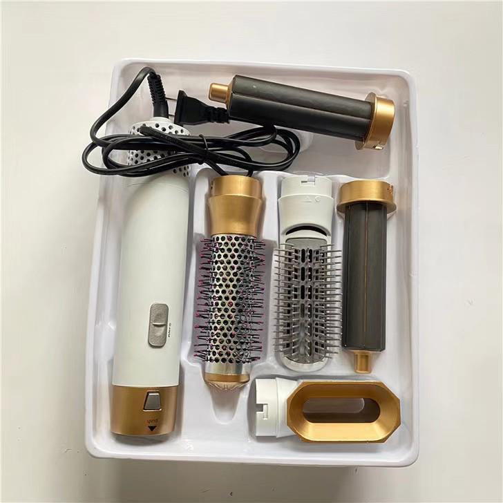 Cross-Border 5-in-1 Hot Air Brush: Auto Curl, Straighten, Absorb, Dry & Wet Use