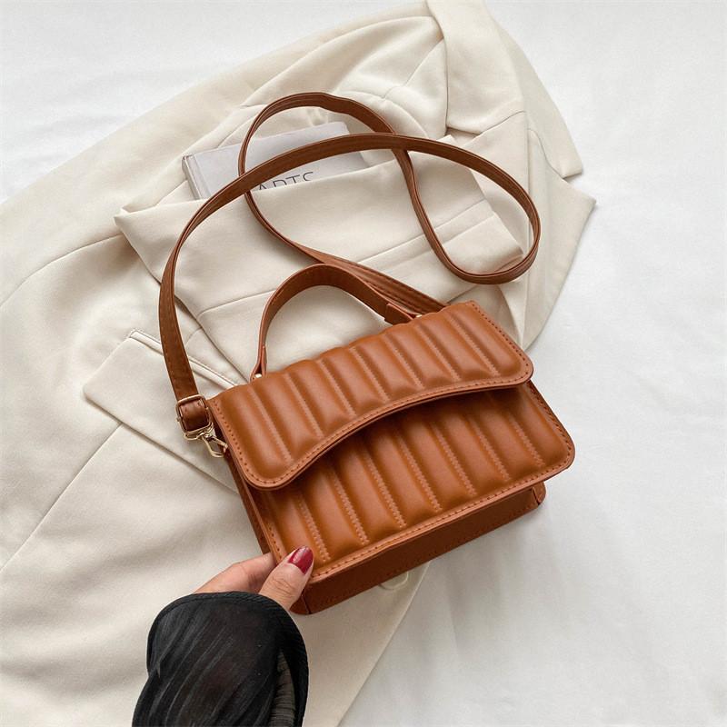 Fashionable Simple Crossbody Bag For Women In Black White Brown And Khaki Colors