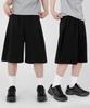 Opeumeideu Side Pintuck Bermuda Shorts Wide Shorts_Black