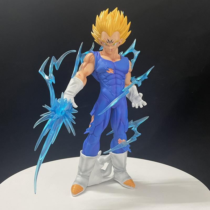 27cm Dragon Ball Z Majin Vegeta Anime Figure Self-destruct Super Saiyan Action Figures Pvc Statue Figurine Model Toys Gift